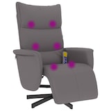 thumbnail of vidaXL Massagesessel mit Fußteil Grau Kunstleder