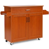 thumbnail of COSTWAY Keukenwagen met handdoekhouder en kruidenplank, keukeneiland met lade en hoogteverstelbare plank