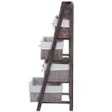 thumbnail of Estante escalera Goiana, estante con 4 cajones cesta 101x30cm, aspecto shabby, vintage ~ marrón