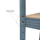 thumbnail of METRO Professional Étagère pour charges lourdes KBT120, métal, 120 x 40 x 200 cm, charge admissible par tablette 400 kg, gris