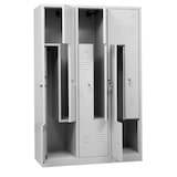 thumbnail of PROREGAL Garderobenspind Camel | 6-Fächer-Z-Design| HxBxT 180x120x50 cm | Zylinderschloss | Grau