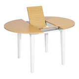 thumbnail of WellHome - Ronde uitschuifbare tafel van wit beukenhout, 90-120 cm