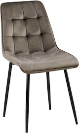 thumbnail of Décoshop26 - Esszimmerstuhl x1 mit quadratischen Ziernähten in anthrazitfarbenem Samt schwarzem Metallgestell 10_0007200