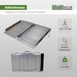 thumbnail of TRUTZHOLM Rollstuhlrampe klappbar 61 cm Traglast 272 kg Alu grau geriffelt Auffahrrampe
