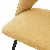 thumbnail of ML-Design Esszimmerstühle 4er Set Senfgelb – Stoffbezug, Rückenlehne, schwarze Metallbeine, Polsterstühle für Esszimmer Wohnzimmer Küche Büro