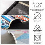 thumbnail of WellHome Basic Polyester-Teppich 160 x 230 cm in Grau und Schwarz