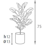 thumbnail of King Home Pianta Ficus Lyrata in polietilene 21 foglie verde