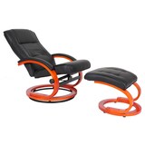 thumbnail of Fernsehsessel Relaxsessel Sessel Pescatori, Kunstleder, mit Hocker ~ schwarz