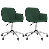 thumbnail of vidaXL Esszimmerstühle 2 Stk. Drehbar Dunkelgrün Stoff