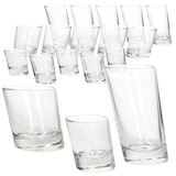 thumbnail of 18tlg Gläser Set Pisa Longdrink-Gläser Whisky-Tumbler Schnaps-Glas schräg