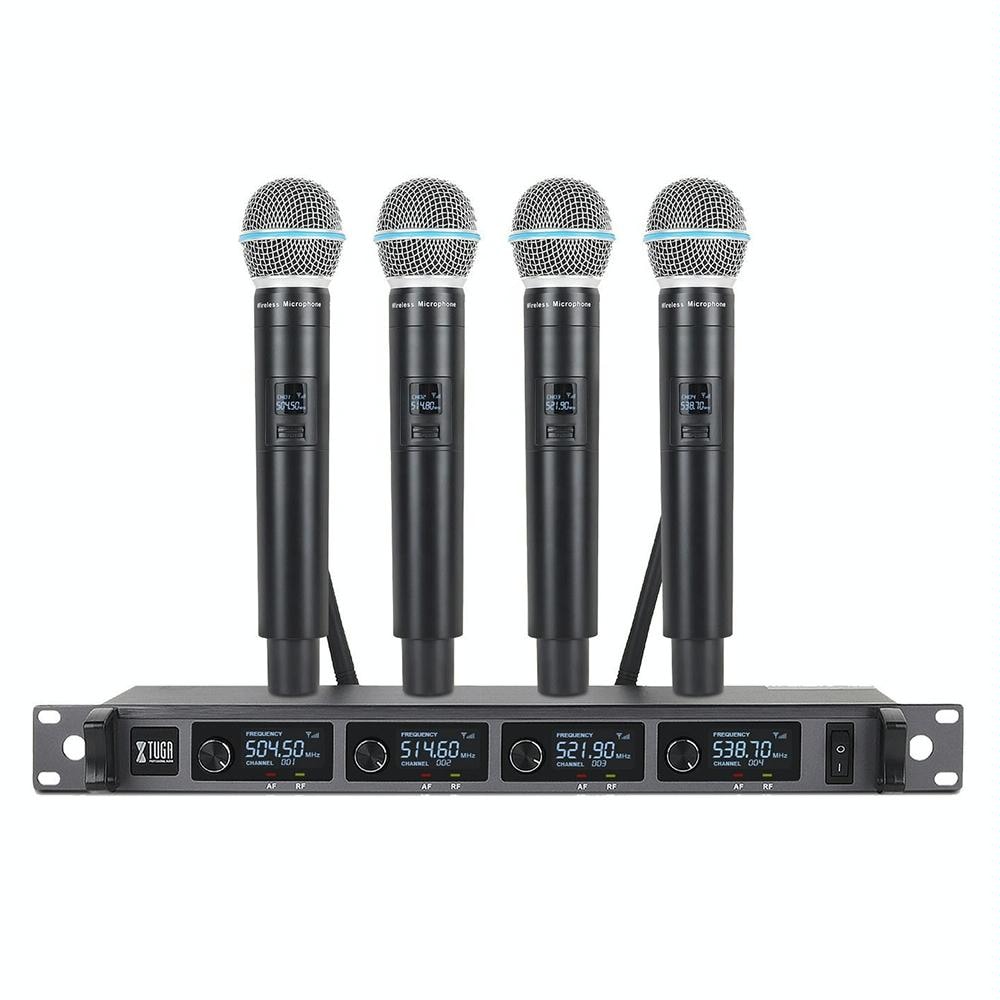 Système Microphone Sans Fil UHF 4 Canaux Pour Événements Et Concerts YONIS