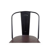 thumbnail of 4er-Set Esszimmerstuhl HWC-H10e, Küchenstuhl Stuhl, Chesterfield Metall Kunstleder Industrial Gastro ~ schwarz-braun