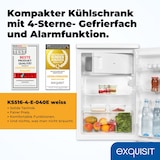 thumbnail of Exquisit Kühlschrank mit Gefrierfach, 109 Liter, kleiner Kühlschrank, freistehend, 85 cm hoch, Kompakt, KS516-4-E-040E weiss
