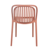 thumbnail of Juego de 4 sillas de terraza de plástico terracota