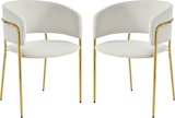 thumbnail of Polsterstuhl Cord Beige mit Holz- und Metallgestell, verstellbare Fußgleiter, Sitzfläche 45,72x45,72 cm