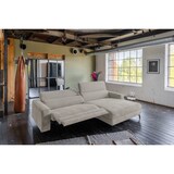 thumbnail of KAWOLA Sofá LAISKA sofá esquinero función relax semimotorizado pana gris sillón largo derecha