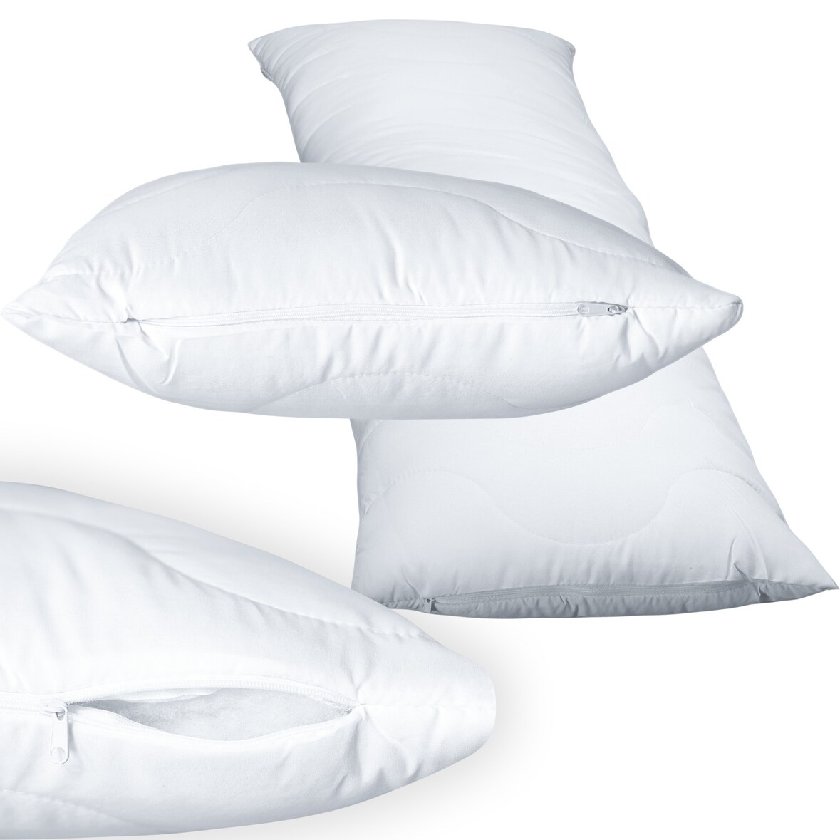 2 Kissenbezüge inkl. Füllkissen Seitenschläferkissen Stillkissen 40 x 145 cm Natur