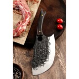 thumbnail of Metzgermesser Hackmesser Fleischerbeil schwer mit gebogener extradicken Klinge mit Lederscheide. Ideal für Deine Outdoor Abenteuer