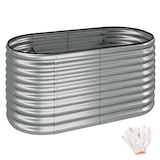 thumbnail of tectake Letto rialzato Flormma, 804l, zincato, 160x80x80cm 160 x 80 x 80 cm Argento