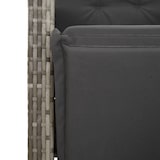 thumbnail of vidaXL Tuinstoelen 2 st verstelbaar met voetensteun poly rattan grijs