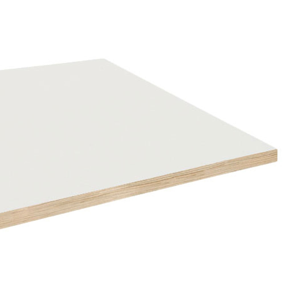 Restootab - Tampo de mesa 160x80 branco com rebordos em madeira