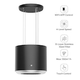 thumbnail of CIARRA A+ 550m³/h Inselhaube Freihängend Dunstabzugshaube WiFi App Touch 4 Stufen Booster Umluft VM4838B