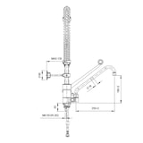 thumbnail of vaiotec TOPLINE Geschirrwaschbrause mit Einhebelmischer - Einloch / Niedrigbauweise, 115 x 350 mm