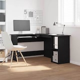 thumbnail of Bureau d'angle Chêne noir 120 x 140 x 75 cm Bois d'ingénierie Modèle Vega Master Classique