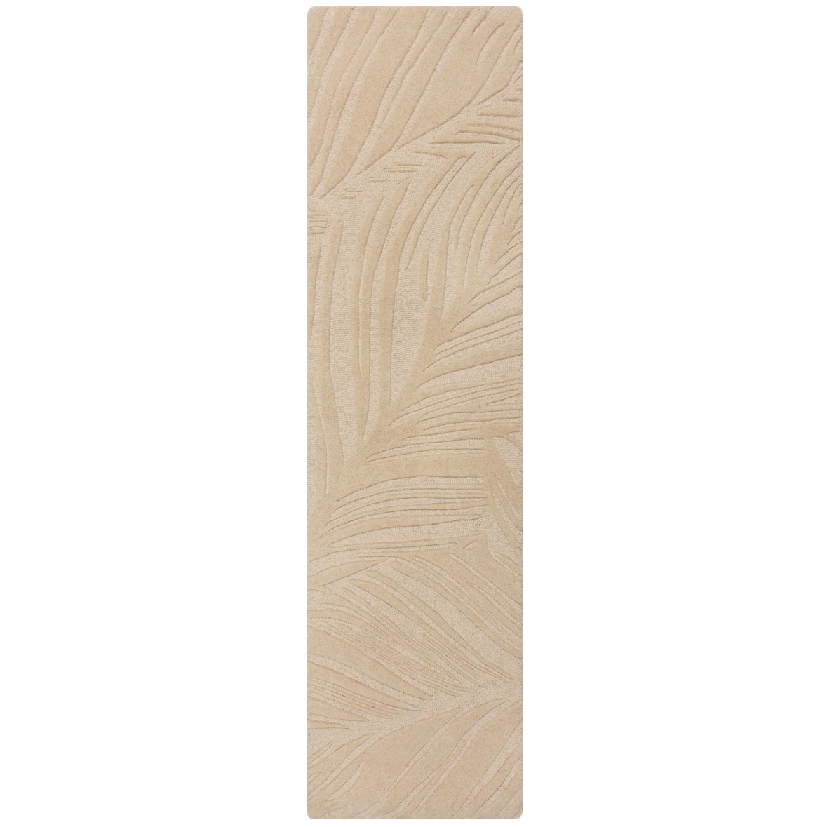 Handgetufteter Teppich, 100% Wolle, in Beruhigenden Farben, `Leven Lee`. Farbe: Beige, 60x230 cm | Kadima Design