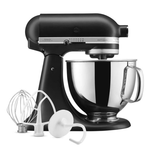 KitchenAid Artisan 5KSM125EBM Küchenmaschine 4,8L Matt-Schwarz – Direktantrieb & Planetenrührwerk