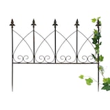 thumbnail of DanDiBo Rankhilfe Metall Blumengitter 60 cm Freistehend Rankgitter 96015 Steckzaun Kletterhilfe Stab Rost Imitat