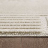 thumbnail of Teppich Wohnzimmer 3D Skandinavischer Boho Modern Waschbar Strapazierfähig Esszimmer OEKO-TEX Rund Creme 200x200 cm – RIGI von Kadima Design
