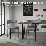 thumbnail of ML-Design – Esszimmerstühle 2er Set Grau | Teddystoff, Rückenlehne, schwarze Metallbeine, ergonomische Küchen- & Wohnzimmerstühle