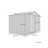 thumbnail of HATTORO S200 XXL Metall Gerätehaus Geräteschuppen Garten Haus Schuppen Gartenhaus Laube Grau