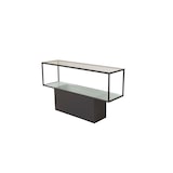 thumbnail of Maglehem Regal mit Ablage 35x130 cm Glas, schwarz.