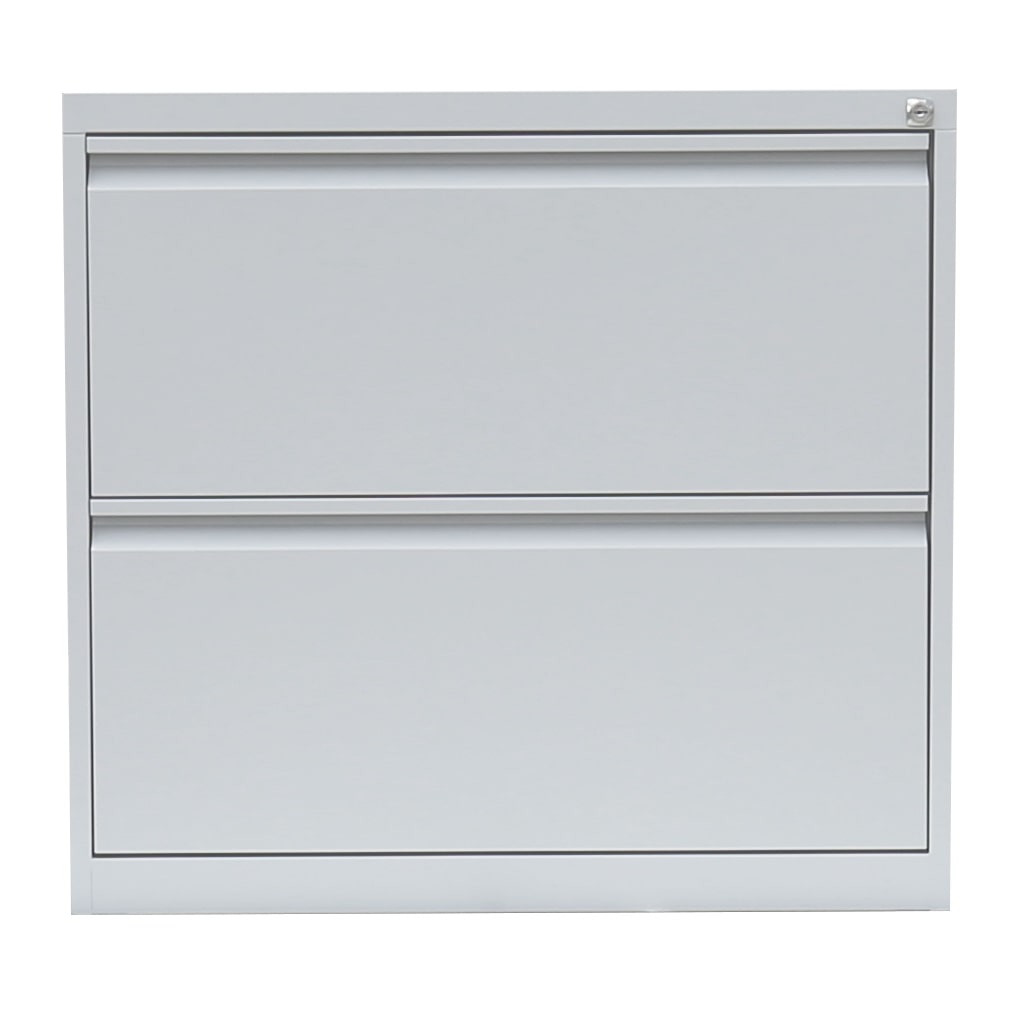 Lüllmann® Hängeregistraturschrank, 2 Schubladen zweibahnig, 705 x 760 x 620 mm, lichtgrau