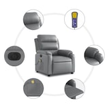 thumbnail of vidaXL Massagesessel Elektrisch Grau Kunstleder