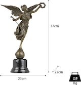 thumbnail of Moritz Bronzefigur Siegesgöttin Viktoria Siegessäule Höhe 37 cm 2,8 kg Skulptur Statue Antik-Stil historisch Dekoration Vintage