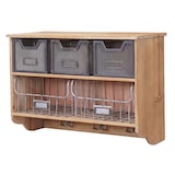 thumbnail of Estanteria Cocina HWC-A43, Estanteria Hogar, Madera de Abeto Vintage Patchwork 42x60x24cm