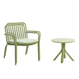 thumbnail of METRO PROFESSIONAL Bistroset Relax Soto, 3-tlg., Aluminium, 1 Tisch, 2 Stühle, oliv