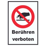 thumbnail of Berühren verboten Schild A1 Rückseite selbstklebend