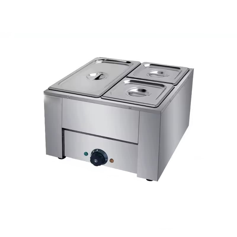 Templadora de chocolate de metal con 1 tanque de 6 L y 2 tanques de 2,5 L - 39 x 35,5 x 27 cm