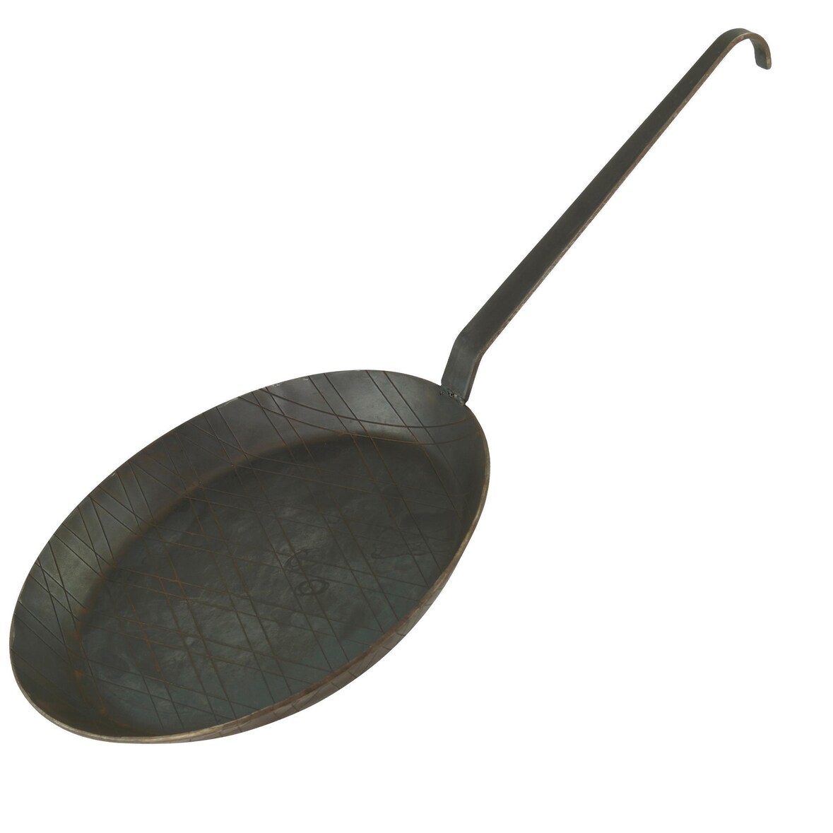 Schmiedeeiserne Brat- und Servierpfanne 1 Stück Ø 24 cm mit Hakenstiel