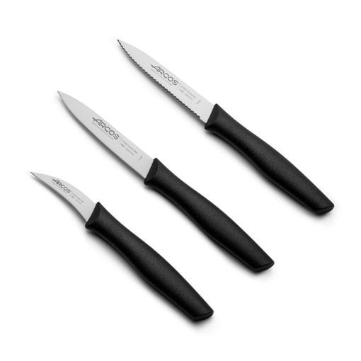 Güde Set 3 Coltelli Alpha Birne – Pelapatate, Affettatore E Coltello Da Cuoco In Acciaio Cromo-Vanadio, Manico In Legno Di Pero - 5