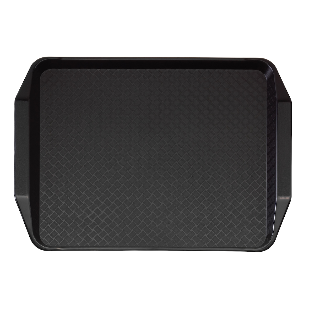 Cambro polypropyleen fastfood dienblad met handvatten zwart 43x30cm