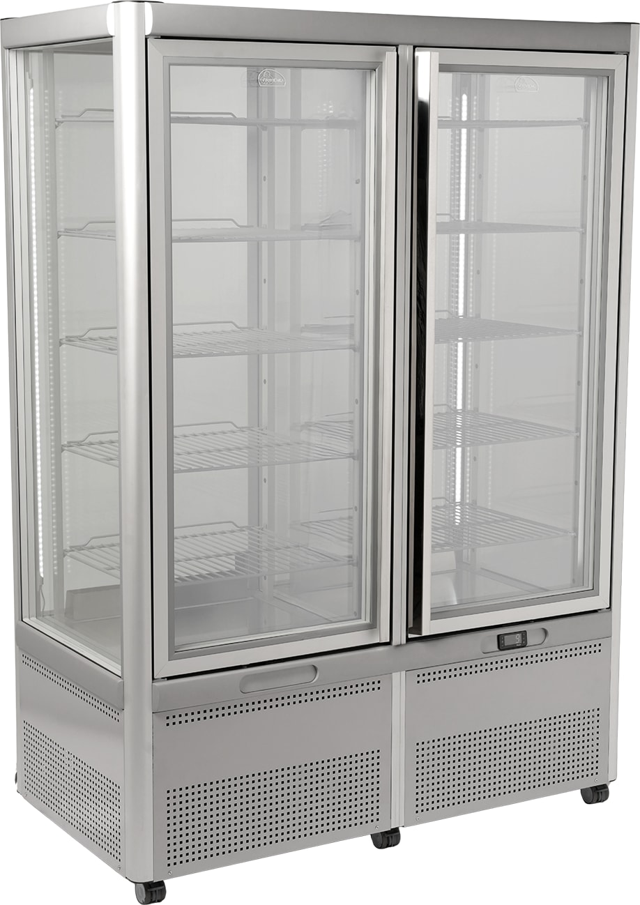 Panoramavitrine Prisma 801 TNV-PF (bronze) mit 10 Rosten
