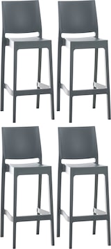 thumbnail of 4er Set Barhocker Maya Kunststoff dunkelgrau