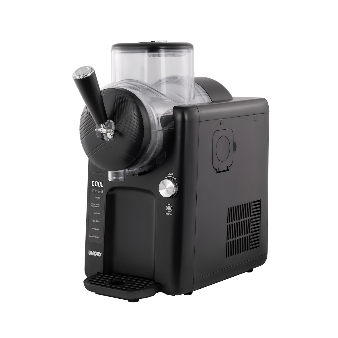 Unold 48956 2in1 Slush- und Softeismaschine Sofie schwarz mit Kompressor ca. 2L 5 Programme für Slushies Softeis Frozen Cocktails Milchshake in 30 min