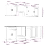 thumbnail of vidaXL 8-tlg. Küchenschrank-Set Porto Sonoma-Eiche Holzwerkstoff