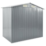 thumbnail of vidaXL Gartenhaus mit Regal Grau 205x130x183 cm Eisen
